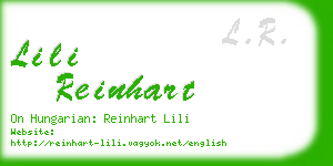 lili reinhart business card